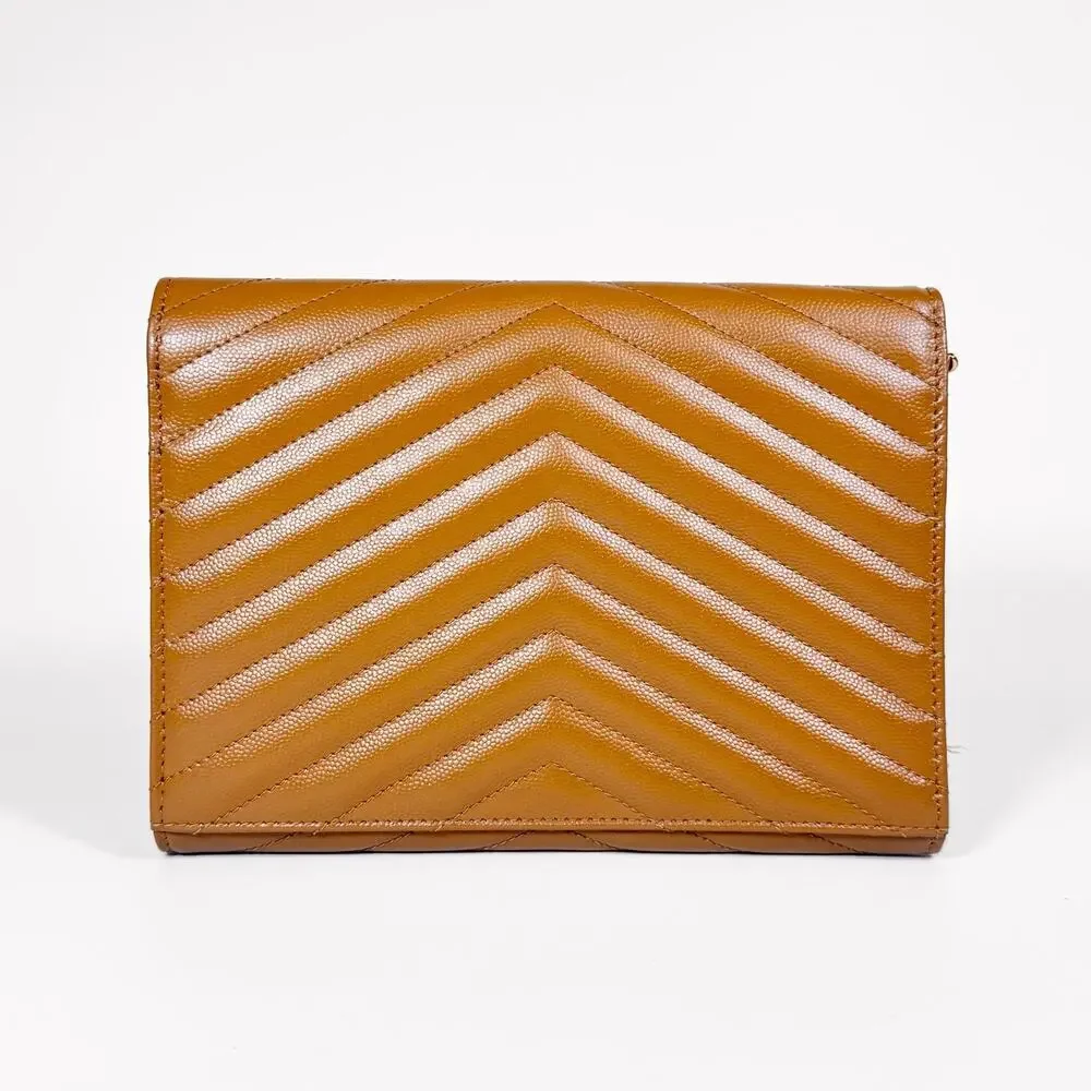 Saint Laurent Grain De Poudre Cassandre Flap Pouch